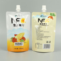 50ml 100ml 500ml sac d'emballage en plastique de forme spéciale pour boisson de jus NFC boisson gazeuse et jus de fruits sacs de poche à bec debout