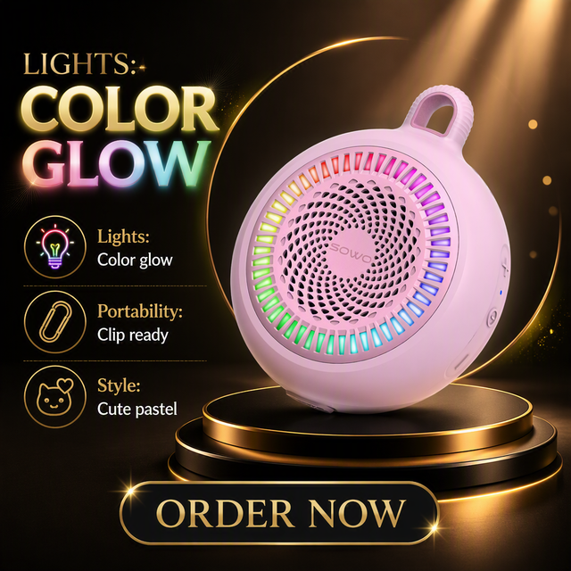 Wholesale Bulk Wireless Speaker Portable Small IPX7 Waterproof Clip Colorful Light Custom Logo OEM