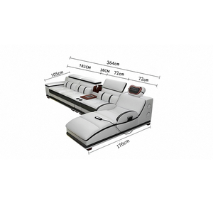 Sofá de cuero moderno Simple sala de estar multifunción masaje luz lujo <span class=keywords><strong>italiano</strong></span> 2025 nuevo modelo - Product Image 3