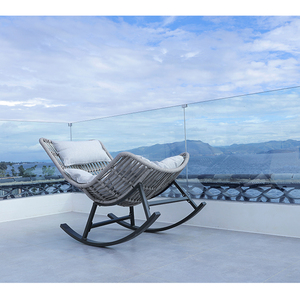 Silla tejida de cuerda para exteriores, sillón <span class=keywords><strong>reclinable</strong></span> para jardín, balcón, mecedora, sofá - Product Image 5