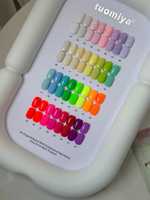 Youse Tomiya 32 Couleurs Gel Huile Néon Macaron d'Été, Couleurs Populaires, Kit de Salon de Manucure, Gel Huile Spécial Couleurs Bonbon
