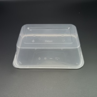 Conteneur d'aliments à emporter de boîte à lunch PP jetable transparent de conception plus épaisse