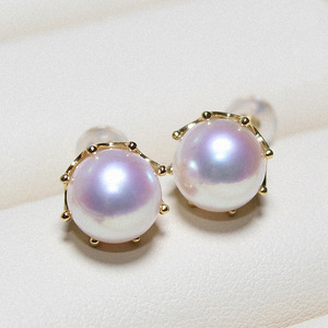 Orecchini a perno minimalisti con perle finte da donna, gioielli vintage rotondi per tutti i giorni - Product Image 2