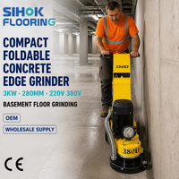 SIHOK 3KW 280mm Meuleuse à béton compacte pliable pour le ponçage des sols de sous-sol 220V 380V CE OEM Vente en gros