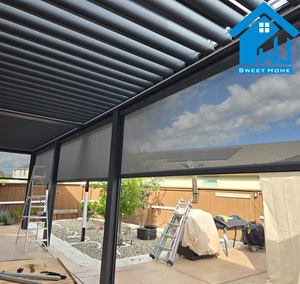 Pergola in Alluminio di Grado Commerciale Sweet Home con Tetto a Lamelle Elettriche Impermeabile, Struttura per Esterni Facile da Montare, per Ristoranti, 1 Set - Product Image 3