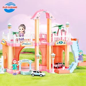 Enfants Villa Château Assembler Princesse Fille Playhouse Cadeau, <span class=keywords><strong>Maison</strong></span> De Poupée En Plastique <span class=keywords><strong>Dreamhouse</strong></span> Meubles Préscolaire Filles Enfants Jouet - Product Image 1