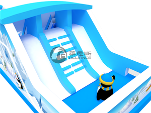 Parcours d'obstacles gonflable <span class=keywords><strong>de</strong></span> neige glacée <span class=keywords><strong>de</strong></span> haute qualité châteaux gonflables toboggan gonflable avec parcours d'obstacles - Product Image 5