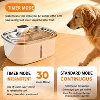 Fontaine à eau intelligente pour animaux de compagnie 10 L avec plateau en acier inoxydable 304 et batterie pour chats et chiens, utilisation en intérieur