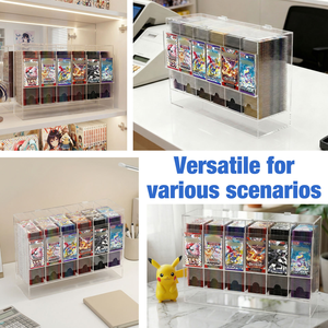 Juego de Cartas de Alta Transparencia (Yu-Gi-Oh!) Caja de Almacenamiento para Recargas de Pokémon, 3/6 Compartimentos, Acrílico, Ecológico, Impermeable - Product Image 4