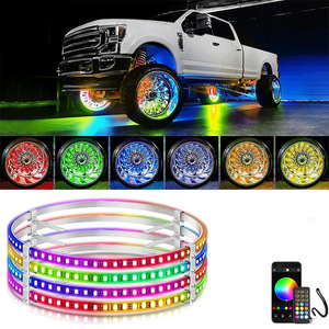 Lumières de roue RGB Zsoul de 15,5 pouces avec télécommande et application pour l'éclairage des jantes de voiture - Product Image 4