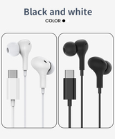 Earphone Type-c Berkabel untuk iPhone 15 Pro Max Headset Digital Stereo In-ear Magnetik untuk Samsung OnePlus 10 9 Huawei