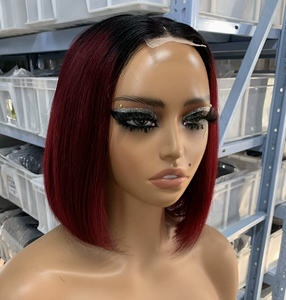 Peluca Bob Liso Extremo con Encaje Frontal HD, Cabello Humano Virgen con Cutícula Alineada, Doble Trama, Cierre 2x6 para Mujeres Negras - Product Image 3
