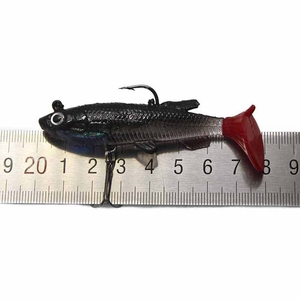 Beliebter Swimbait mit großem Paddelschwanz, 12g Jigkopf, weicher Köder, Bony Shad für Barschangeln in Fluss und See mit lebendigen 3D-Augen - Product Image 4