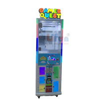 LIFUN Rainny Gamer Quest Crane Claw Machine avec accepteur de billets, en métal et verre trempé, certifié CE, 5 casiers à prix gagnants