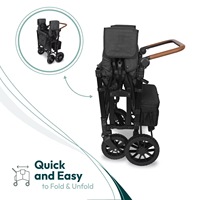 Chariot pliant à quatre roues en silicone OEM Highwin, personnalisable, l'accessoire indispensable pour jumeaux, bébés, camping, extérieur, assis-debout