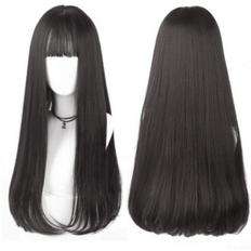 Naturale lungo ricciolo C onda 100% capelli umani brasiliani parrucca questa stanza capelli lunghi 14-16 pollici lunghi colorati - Product Image 1