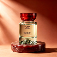Bouteille diffuseur à roseaux en verre 100 ml, fond épais, couleur personnalisée, sérigraphie, marquage à chaud, pulvérisateur à pompe, bouchon, fibre