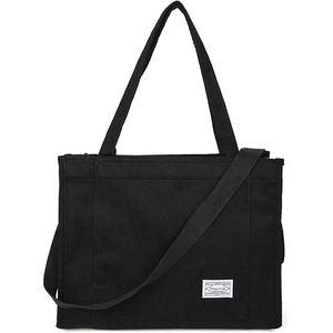Sac de shopping à fermeture éclair pour femme, échantillon gratuit, avec poignée, en coton, grand sac à main, sac de plage, sac fourre-tout en toile imperméable - Product Image 2