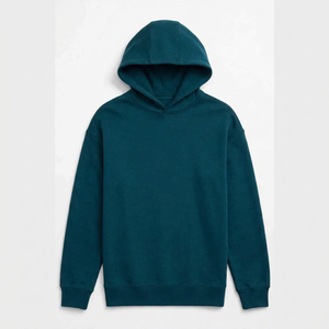 Sudadera con Capucha para Hombre, Color Verde Azulado Oscuro, Estilo Casual, Manga Larga, Sin Forro - Product Image 1
