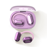 MINISO X39 TWS earphone dan Headphone HiFi Stereo nirkabel dengan BT 5.4 Noise Cancelling & Fashion transparan gaya untuk Olahraga