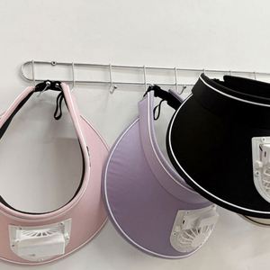 Casquette promotionnelle d'été à visière large et ouverte, avec logo personnalisé, chargement USB et ventilateur intégré, idéale pour l'extérieur - Product Image 4