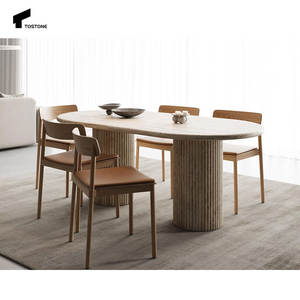 Набор кухонного обеденного стола из белого травертина - Product Image 4