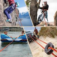 Corde de sécurité de sauvetage incendie tressée solide personnalisée corde d'amarrage de montagne dynamique de couleur mélangée pour l'escalade fournitures marines