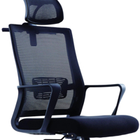 Chaise de bureau ergonomique moderne et robuste, chaise de direction pivotante de luxe en maille avec appui-tête et soutien lombaire, pour salon et salle de bain