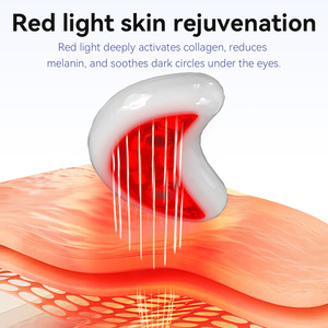 Masseur oculaire EMS à lumière rouge pour les cernes et les ridules, <span class=keywords><strong>3</strong></span> niveaux d'intensité avec minuteur de 10 minutes, soulage la fatigue oculaire - Product Image 5