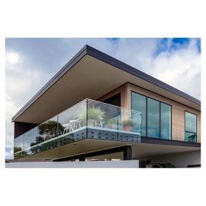 Rampe en verre modulaire Installation facile Acier inoxydable Rail caché pour escalier Rampe en verre - Product Image 3
