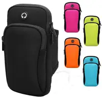 Özel Logo cep telefonu için koşu spor kol bandı bilek çantası iPhone cep telefonu için su geçirmez paketi poşet bisiklet kol çantası
