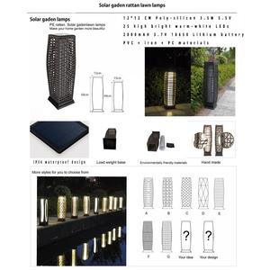 <b>Solar</b> <b>Post</b> <b>Light</b> Rattan Wicker Floor Lamps <b>Solar</b> Decorative <b>Lights</b> Outdoor Rattan Floor Lamp - Product Image 6