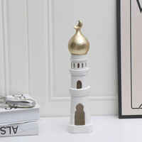 Produits du Ramadan, décorations islamiques Eid Mubarak, ornements faits à la main en forme de mosquée, de château et d'étoiles, décoration de bureau, fournitures d'intérieur, cadeau