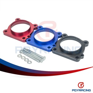 POYRACING ตัวเว้นระยะห่างของลิ้นปีกผีเสื้ออะลูมิเนียมสีแดงสีฟ้าสีดำสำหรับโตโยต้า ซูบารุ รีโทฟิต อัพเกรด TBS21 - Product Image 1