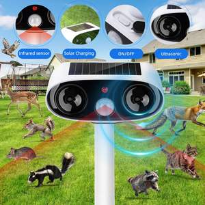 N27 2025 Répulsif solaire pour oiseaux à LED pour jardin extérieur, répulsif ultrasonique pour rongeurs. - Product Image 4