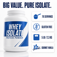 Poudre de Protéine de Lactosérum Isolat Vanille Sans Gluten Marque Privée OEM ODM Nutrition Sportive Masse Musculaire Shake
