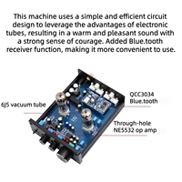 Tube électronique 6J5 Amplificateur Hi-Fi QCC3034 Bluetooth 5.1 Modulation haute et basse fréquence Fro.nt Gallbladder Fro.nt Stage