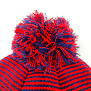 Bonnets en laine de cachemire unisexe doux et chauds pour l'hiver avec <span class=keywords><strong>gros</strong></span> <span class=keywords><strong>pompon</strong></span> en fourrure de raton laveur pour femmes Bonnet personnalisé tricoté par teinture - Product Image 6