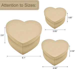 Boîte <span class=keywords><strong>en</strong></span> <span class=keywords><strong>papier</strong></span> kraft <span class=keywords><strong>en</strong></span> forme de coeur pour la fabrication d'accessoires de stockage cosmétiques bijoux cadeaux avec peinture - Product Image 2