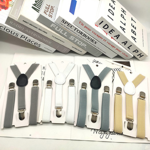 LCH-208 bretelles de bébé de couleur unie de 2cm, bretelles colorées à dos en Y, <span class=keywords><strong>sangles</strong></span> de ceinture élastiques avec Clip pour enfants bretelles réglables - Product Image 3