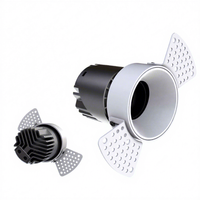 Downlight LED encastré sans bordure Spot de plafond intégré à intensité variable Spot intégré commercial Spot d'hospitalité