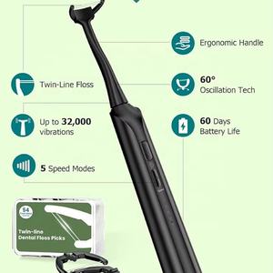 Hydropulseur <span class=keywords><strong>dentaire</strong></span> électrique sans <span class=keywords><strong>fil</strong></span>, étanche IPX7, 32 000 vibrations/min pour l'élimination de la plaque <span class=keywords><strong>dentaire</strong></span> et le blanchiment des dents - Product Image 2