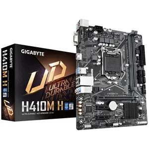 Grosir gigabyte h410m papan utama-Gigabit H410M H MATX Motherboard Gaming dengan Chipset Intel H410 Mendukung Prosesor Seri Intel Core Generasi Ke-10