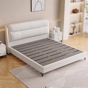 Modern Luxury Wooden Box Bedroom Furniture Soft Up-holstered <strong>Beds</strong> king Size <strong>Padded</strong> Double <strong>Bed</strong> Frame Leather Set <strong>Storage</strong> Design - Product Image 3