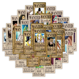 50 autocollants écologiques en PVC haute définition, vintage, sur le thème des pirates <span class=keywords><strong>de</strong></span> One Piece (<span class=keywords><strong>Nami</strong></span>, Luffy, Zoro, Chopper, etc.) - Product Image 1