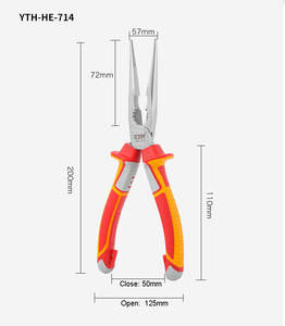 YTH 8-Zoll Langschnabel-Kombizange für Elektriker Hochleistungs-CRV-Stahl Drahtschneidezange - Product Image 2