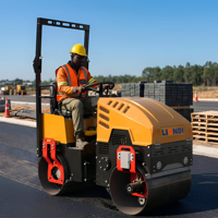 Compacteur vibrant à double tambour 1,0 tonne, rouleau compresseur routier pour asphalte, livraison gratuite, prix