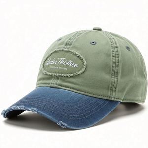 หมวกเบสบอลเดนิม 5 แผงปักโลโก้แบบคลาสสิกสั่งทำพิเศษ คุณภาพสูง ปีกโค้ง สปอร์ต ยูนิเซ็กส์ ทรงแด๊ดแฮท ลายปักแบบกระดุมเดี่ยว - Product Image 2