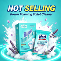 Poudre nettoyante moussante pour toilettes, formule violette personnalisée sous marque privée, nettoyage en profondeur sous les rebords, pour salle de bain domestique