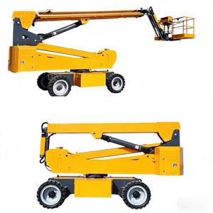 รถกระเช้าไฟฟ้าแบบยืดหดได้ พร้อมเสากระโดงยกสูง 16 เมตร สำหรับงานยกคนบนที่สูงขนาดเล็ก - Product Image 1